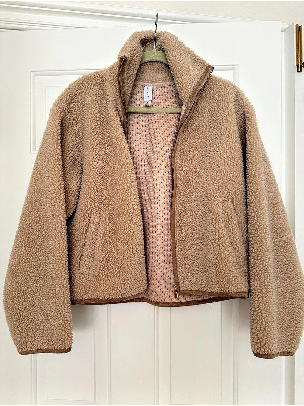 Varley Olivia Fleece Jacket Teddy Jacket Brown